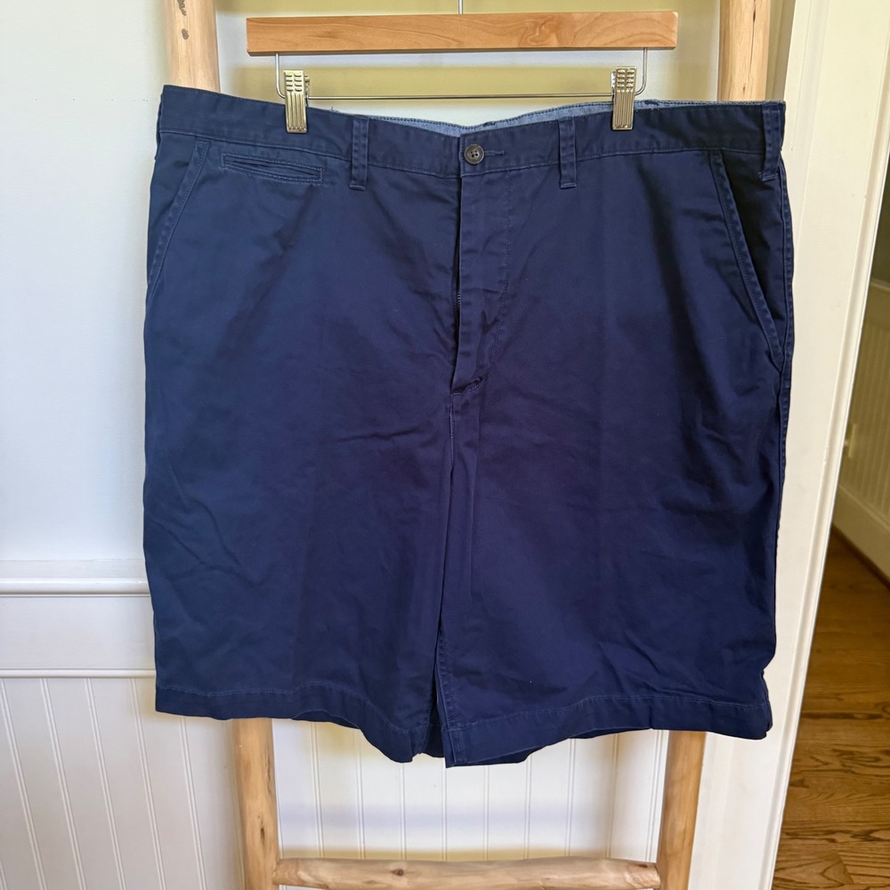 Polo Ralph Lauren Mens Navy Blue Relaxed‎ Fit Cotton Chino Shorts Size 40